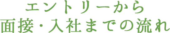 エントリーから面接・入社までの流れ