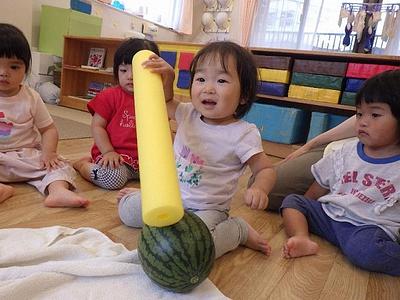 初めてのスイカ🍉割り!