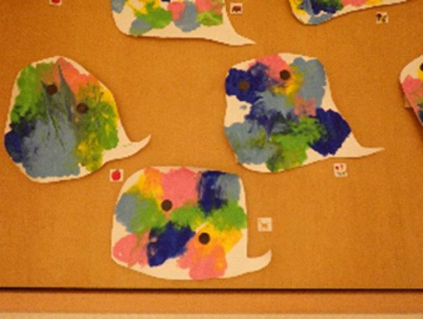 絵の具で遊んだよ