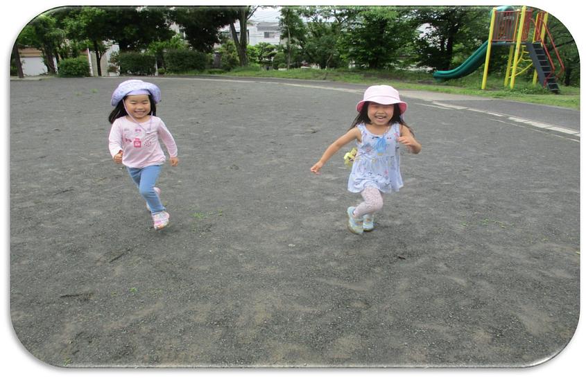 広い公園でダッシュ！