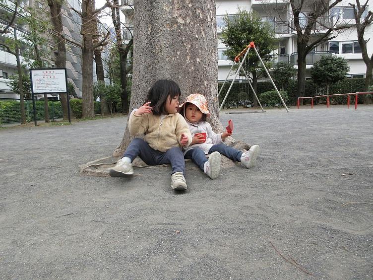 １歳児クラスのお散歩