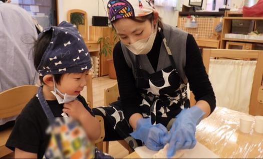 親子で“しょくいく”　「さつまいもdeスイーツ🍠」							