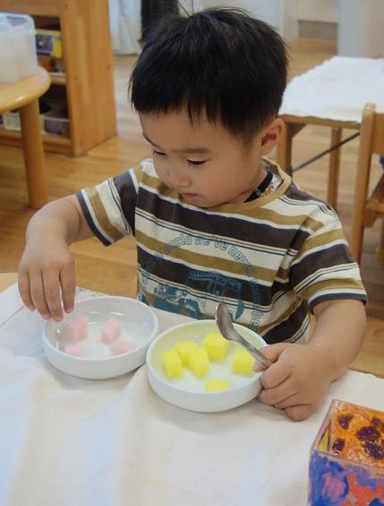 食育　姿勢　食具の持ち方