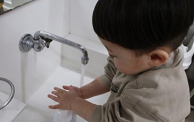 上手に手洗いできるよ！