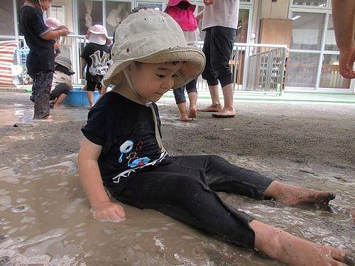 泥遊びしたよ～