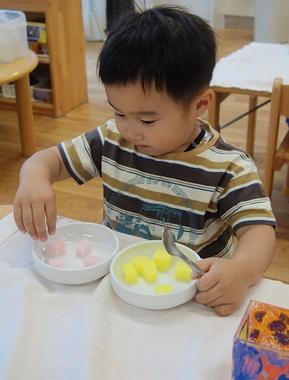 食育　姿勢　食具の持ち方