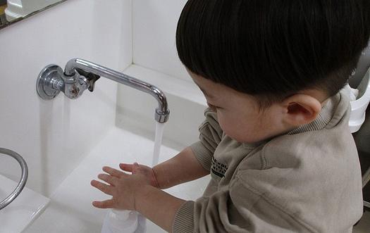 上手に手洗いできるよ！