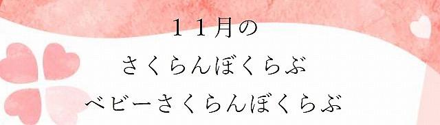 １１月🍒さくらんぼくらぶ ベビーさくらんぼくらぶ🍒