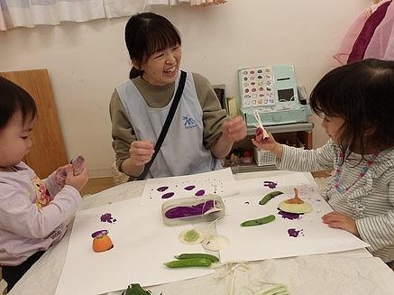 野菜スタンプで食育だ～