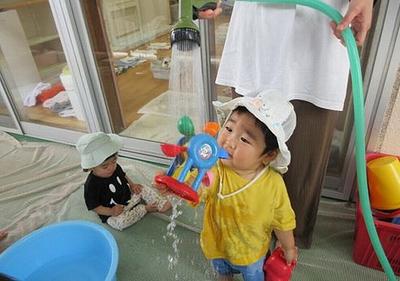 水遊び♪