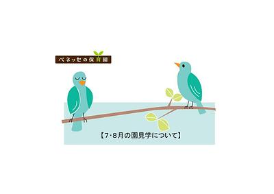 👒７ ・８ 月の園見学について 👒